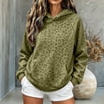 thumbnail image 1 of Women's Leopard Hoodie Oversized Y2k Print Hoodies with Pocket Pullover Trendy Hooded Long Sleeve Casual Sweatshirt Fashion Streetwear Fall Winter Clothes(Green1,S), 1 of 3