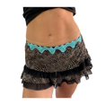 thumbnail image 1 of Women's Leopard Mini Skirt Low Waist Mesh Patchwork Ruffle Skirts Y2k 90s E-Girl Vintage Streetwear, 1 of 5