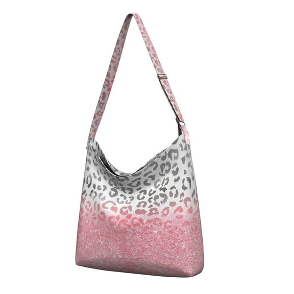 Women's Leopard Print Crossbody Bag Lightweight Adjustable Shoulder Purse Spacious Multi-Pocket Casual Tote