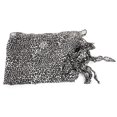 thumbnail image 1 of Women's Leopard Print Fringed Polyester Scarf White/Black Scarf Wrap 72 x 40 inches, 1 of 1