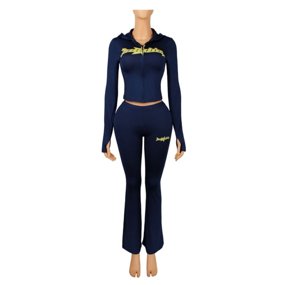 Women’s Leopard Print Letter Graphic Two-Piece Outfit, Slim-Fit Long Sleeve Top and Matching Pants Set, Fashion Streetwear Casual Lounge Set for Daily Wear