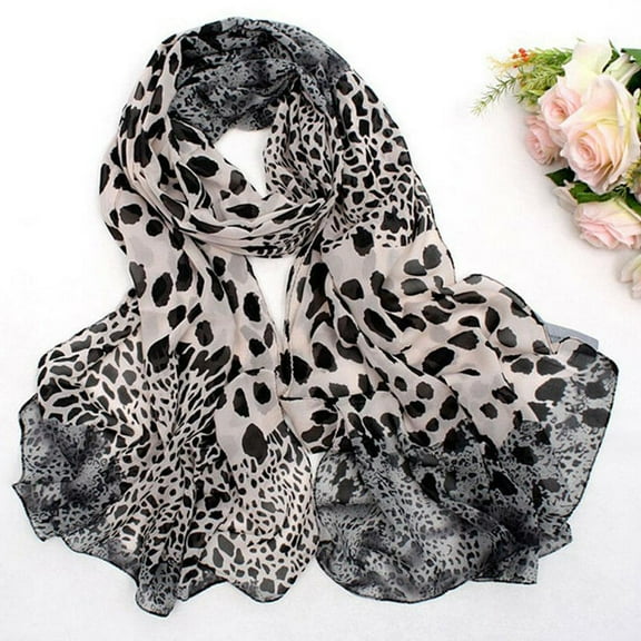 Women's Leopard Print Scarf Large Blanket Shawl Cheetah Scarf, 59*19IN
