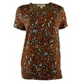 thumbnail image 1 of Women's Leopard Print T-Shirt Top Medium, 1 of 3