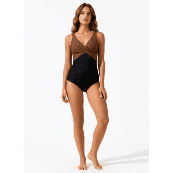Women's Leopard & Zebra Print One Piece Swimsuit – Halter Cutout Lace Up Swimsuit