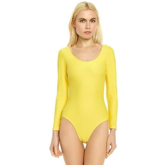 Women's Leotard Basic Long Sleeve Ballet Dance Leotard Variety of Colors (Size XSmall-XLarge)