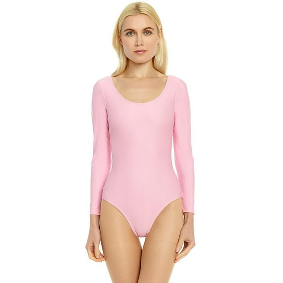 Women's Leotard Basic Long Sleeve Ballet Dance Leotard Variety of Colors (Size XSmall-XLarge)