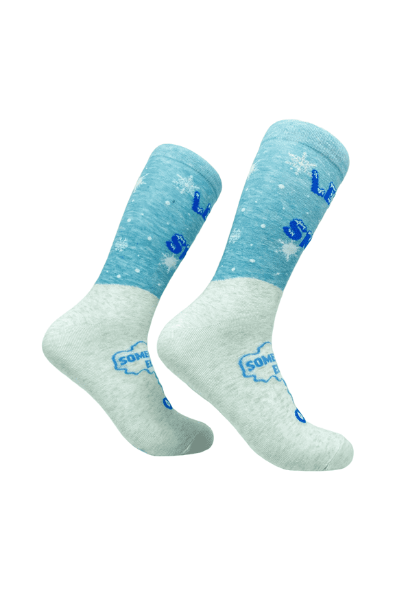 Women's Let It Snow Somewhere Else Socks Funny Christmas Song Festive Winter Footwear