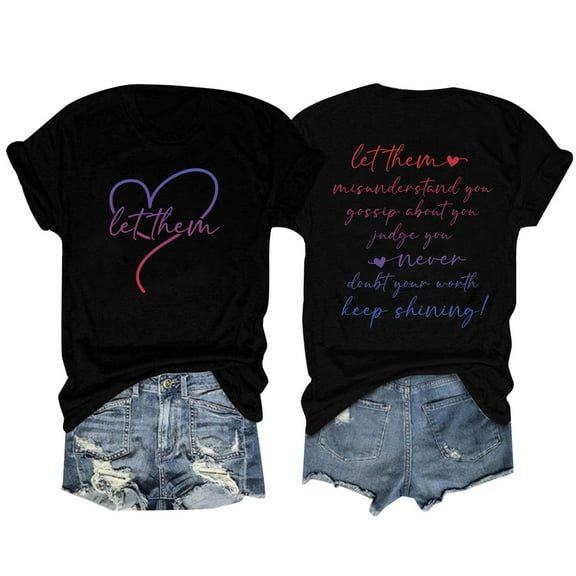Women's 'Let Them Misunderstand You' Graphic T-Shirt - Funny Saying, Motivational Print, Casual Fit