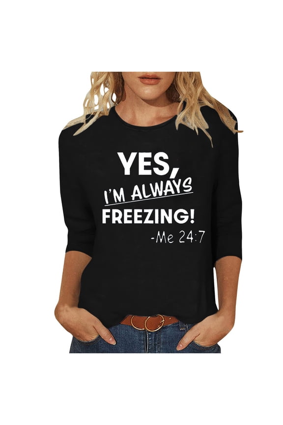 Women's Letter Print Crew Neck T-Shirt, Casual Short Sleeve Knit Top with Slogan Design Business Office Work