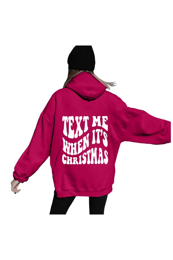 Women's Letter Print Fashion Loose Top Casual Hoodie