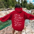 thumbnail image 1 of Women's Letter Print Hoodies Long Sleeved Hoodie With Pockets Womens Snap Front Hoodies Hoodie Zip up Womens Fall Light Plain Hoodie Womens Tunic Hoodie Winter Fashion Women 2022 Pocket Sweatshirt, 1 of 3