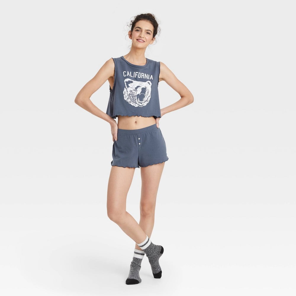 https://i5.walmartimages.com/seo/Women-s-Lettuce-Trim-Cropped-Tank-Top-and-Shorts-Pajama-Set-Colsie-Blue-S_d2a36368-0d5e-436b-a9b6-1a48b5e52a29.f49643a05af31c40dde1df883fab5607.jpeg