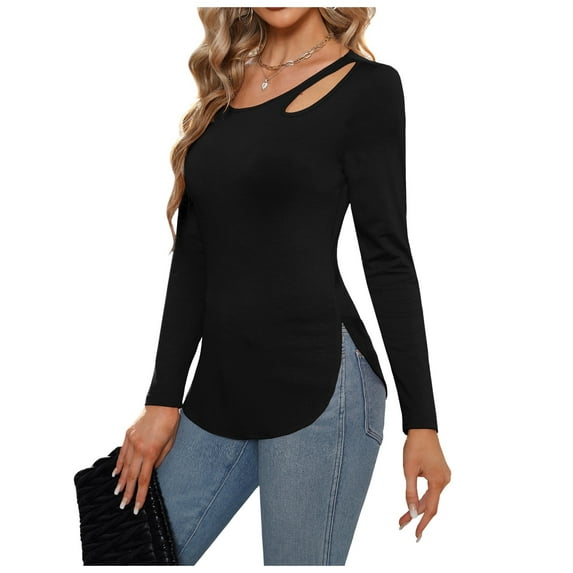 Women's Lettuce Trim Mock Neck Long Sleeve Slim Fit Sexy Ribbed Knit Tee Shirt Tops
