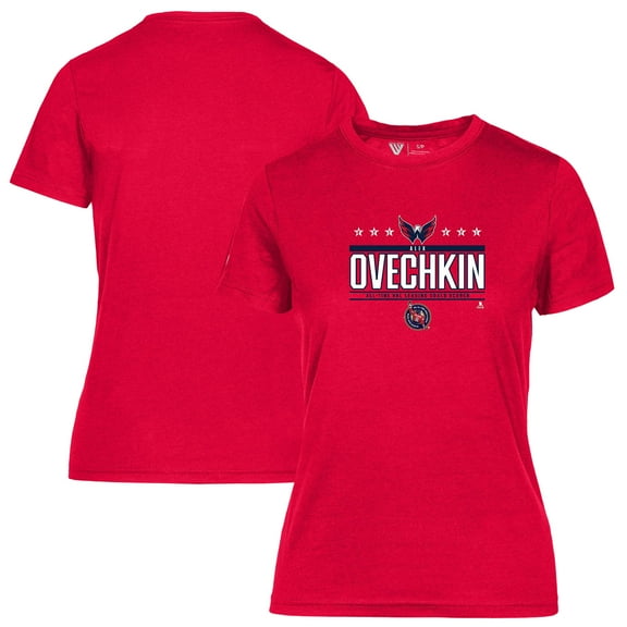 Women's Levelwear Alexander Ovechkin Red Washington Capitals NHL All-Time Leading Goal Scorer Milestone Stars Name &