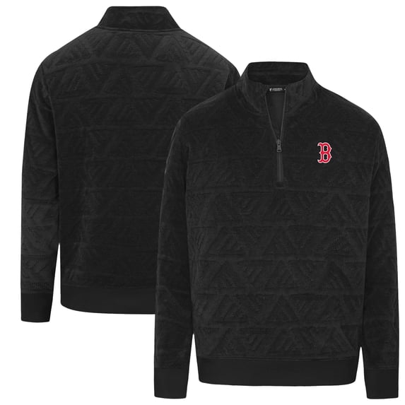 Women's Levelwear Black Boston Red Sox Camden Insignia 2.0 Quarter-Zip Jacket