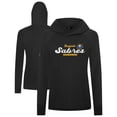 thumbnail image 1 of Women's Levelwear  Black Buffalo Sabres Slender Monument Raglan Pullover Hoodie, 1 of 3