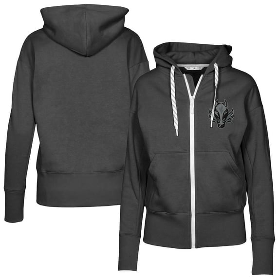 Women's Levelwear Black Calgary Flames Gardinia Nightfall-Full-Zip Hoodie Jacket