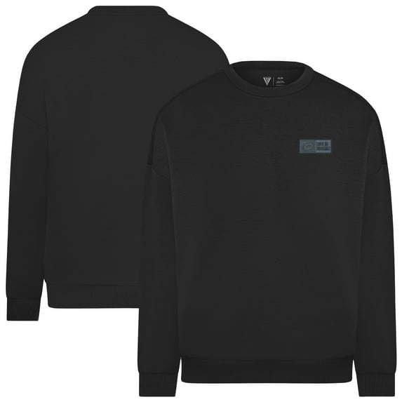 Men's Levelwear Black Carolina Hurricanes Luxe Signature Lineage Tri-Blend Pullover Sweatshirt
