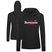 Womens Levelwear Black Carolina Hurricanes Slender Monument Raglan Pullover Hoodie
