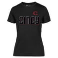 thumbnail image 1 of Women's Levelwear Black Cincinnati Reds City Connect Maddox Core Logo T-Shirt, 1 of 1