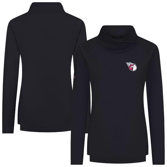Women's Levelwear Black Cleveland Guardians Advance Insignia 2.0 Raglan Pullover