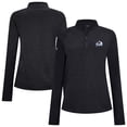 thumbnail image 1 of Women's Levelwear Black Colorado Avalanche Spike Raglan Quarter-Zip Top, 1 of 3