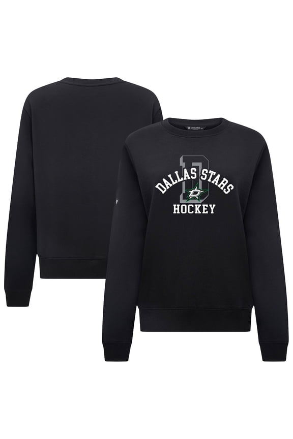 Women's Levelwear Black Dallas Stars Yvette Limelight Big Letter Sweatshirt