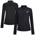 thumbnail image 1 of Women's Levelwear Black Edmonton Oilers Spike Raglan Quarter-Zip Top, 1 of 3