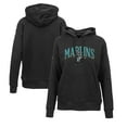 thumbnail image 1 of Women's Levelwear Black Florida Marlins Adorn Cooperstown Collection Retro Spellout Pullover Hoodie, 1 of 3