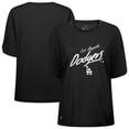 thumbnail image 1 of Women's Levelwear Black Los Angeles Dodgers Bloom Sizzle T-Shirt, 1 of 3