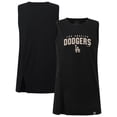 thumbnail image 1 of Women's Levelwear Black Los Angeles Dodgers Influx Team Arch Tank Top, 1 of 3