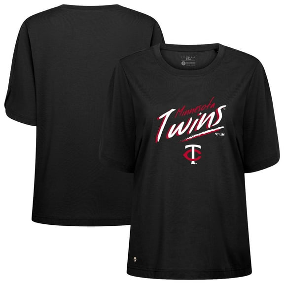 Women's Levelwear Black Minnesota Twins Bloom Sizzle T-Shirt