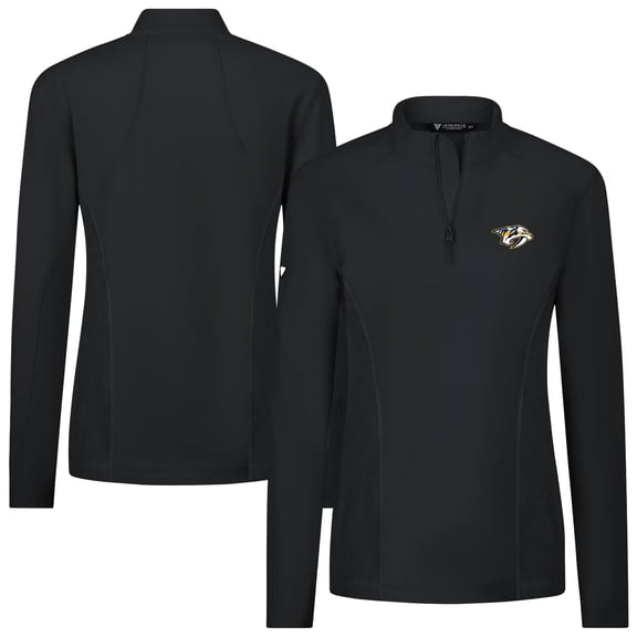 Women's Levelwear  Black Nashville Predators  Upright Quarter-Zip Pullover