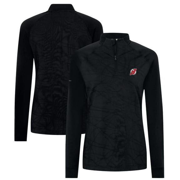 Women's Levelwear Black New Jersey Devils Amethyst Insignia Core Quarter-Zip Jacket