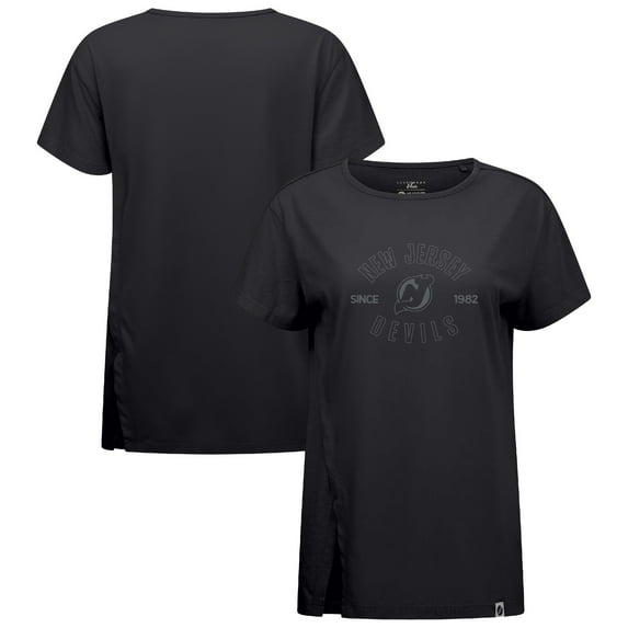 Women's Levelwear Black New Jersey Devils Influx Abyssal T-Shirt