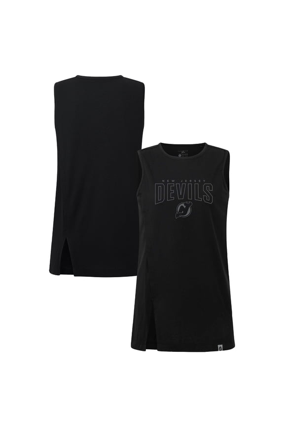 Women's Levelwear Black New Jersey Devils Influx Darkmoon Tank Top