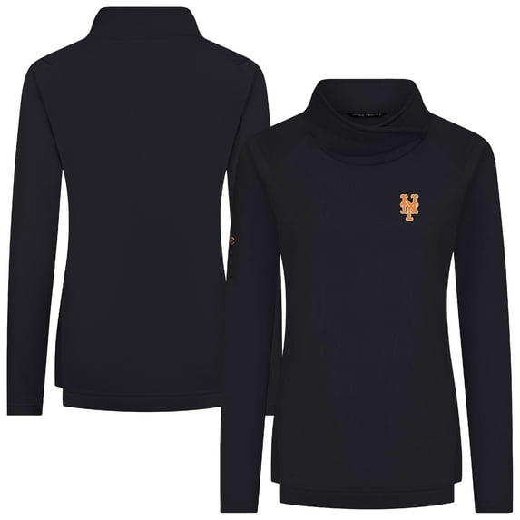 Women's Levelwear Black New York Mets Advance Insignia 2.0 Raglan Pullover