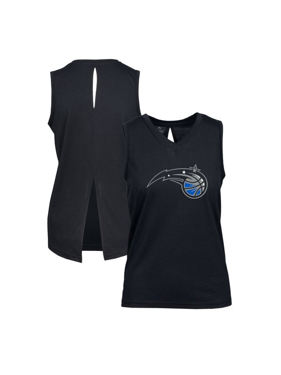 Women's Levelwear Black Orlando Magic Paisley Core V-Neck Tank Top