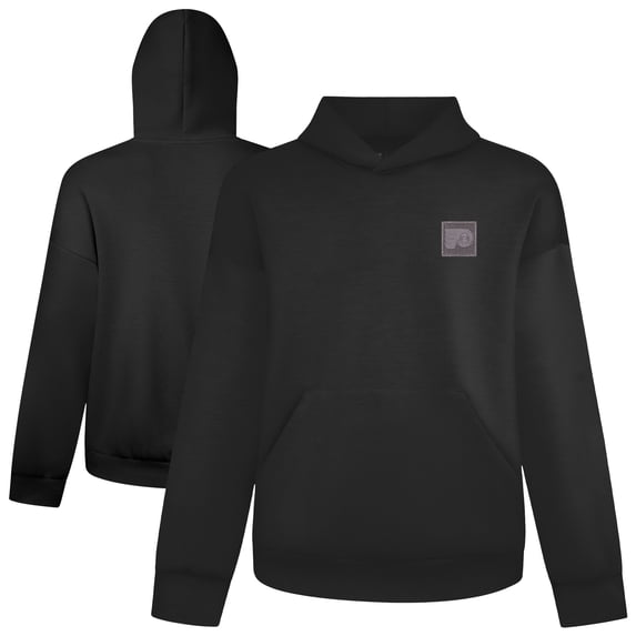 Men's Levelwear Black Philadelphia Flyers Luxe Signature Heirloom Tri-Blend Pullover Hoodie