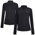 thumbnail image 1 of Women's Levelwear Black Philadelphia Flyers Spike Raglan Quarter-Zip Top, 1 of 3