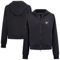 thumbnail image 1 of Women's Levelwear Black Pittsburgh Penguins Judd Raglan Full-Zip Hoodie, 1 of 3