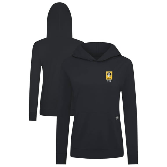 Women's Levelwear Black Pittsburgh Pirates Cooperstown Collection Relay Core Logo Pullover Hoodie