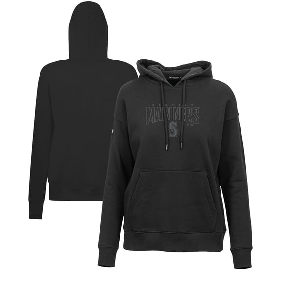 Women's Levelwear Black Seattle Mariners Adorn Darkmoon Pullover Hoodie