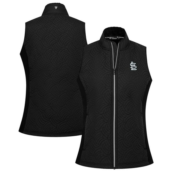 Women's Levelwear Black St. Louis Cardinals Sandra Insignia 2.0 Full-Zip Vest