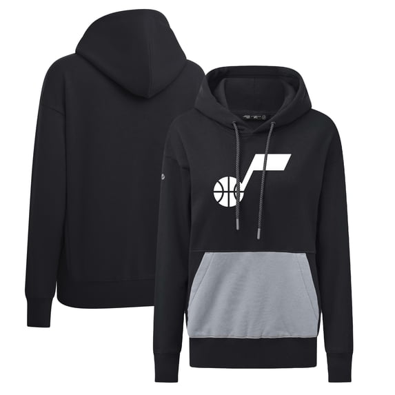 Women's Levelwear Black Utah Jazz Bonfire Pullover Hoodie