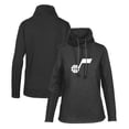 thumbnail image 1 of Women's Levelwear Black Utah Jazz Loop Core Funnel Neck Pullover Sweatshirt, 1 of 3