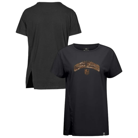 Women's Levelwear Black Vegas Golden Knights Desert Camo Influx Decoy T-Shirt