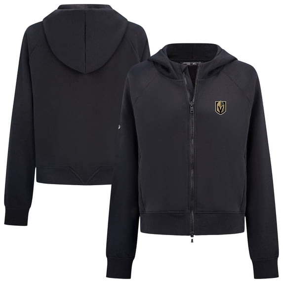 Women's Levelwear Black Vegas Golden Knights Judd Raglan Full-Zip Hoodie