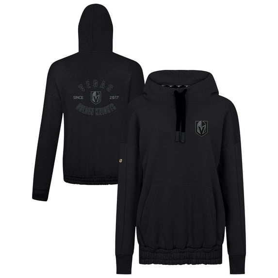 Women's Levelwear Black Vegas Golden Knights Waterfall Nightfall Pullover Hoodie