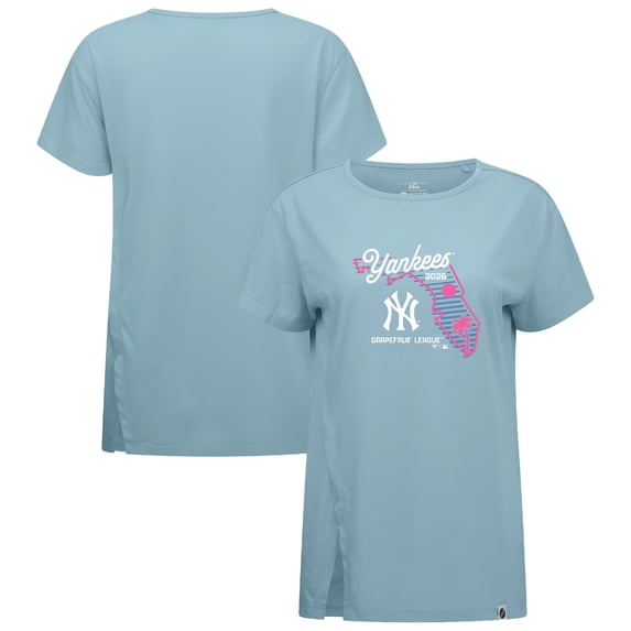 Women's Levelwear Blue New York Yankees Influx Spring Training Sunrise Bold T-Shirt